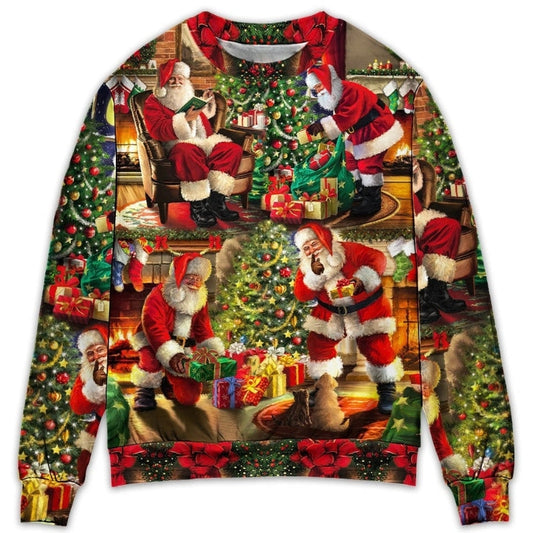 Christmas Santa Story Gift For Xmas Sweater For Seasonal Parties Cozy Gatherings And Thoughtful Holiday Gifts