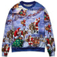 Christmas Santa Story Night Gift Sweater For Festive Family Events Casual Wear And Holiday Gift Giving