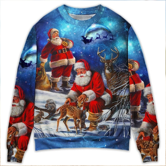 Christmas Santa Xmas Is Coming Night Sweater For Family Gatherings Winter Travel And Everyday Seasonal Comfort