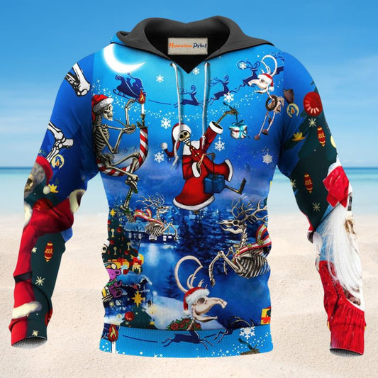 Christmas Skull Moon Star Hoodie For Holiday Parties Weekend Outings And Cheerful Gift Giving