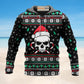 Christmas Skull Santa Hat Candy Hoodie For Winter Adventures Family Gatherings And Festive Everyday Style