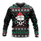 Christmas Skull Santa Hat Candy Hoodie For Winter Adventures Family Gatherings And Festive Everyday Style
