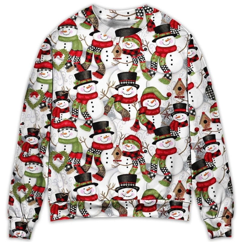 Christmas Snowman Family Happy Holiday Sweater For Festive Events Weekend Outings And Comfortable Winter Style