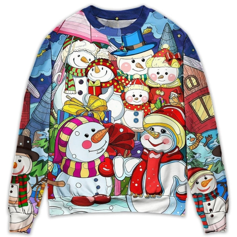 Christmas Snowman Merry Xmas Sweater For Festive Events Weekend Outings And Comfortable Winter Style