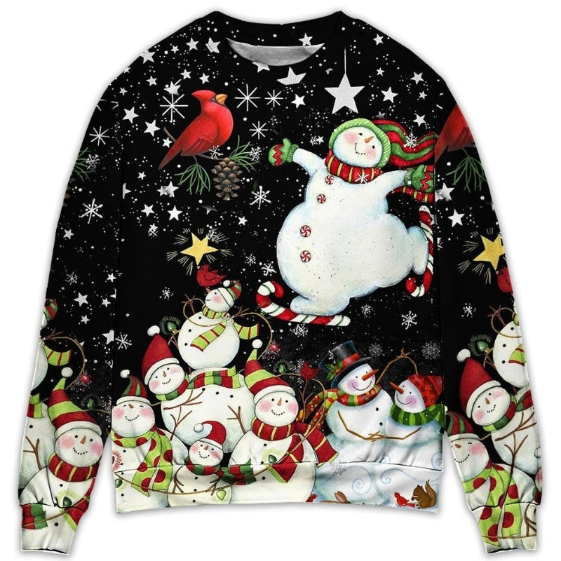 Christmas Snowman Snowy Winter Village Sweater For Seasonal Parties Cozy Gatherings And Thoughtful Holiday Gifts