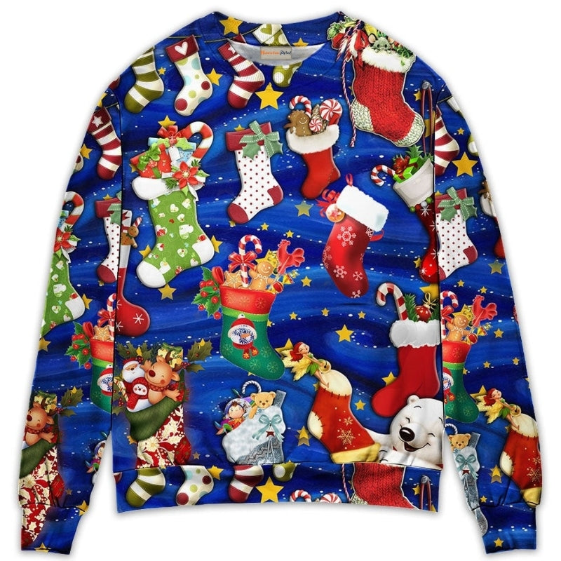 Christmas Socks Tree Seasons Of Joy Sweater For Holiday Parties Family Gatherings And Seasonal Gift Giving