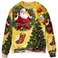 Christmas Tree Yellow Santa Sweater For Winter Celebrations Family Events And Thoughtful Gifting