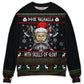 Christmas Valhalla Skull Of Glory Sweater For Holiday Travel Winter Outings And Cheerful Gift Giving