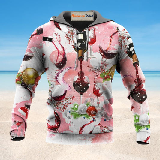 Christmas Wine Glass Celebration Hoodie For Festive Family Moments Winter Wear And Holiday Gift Ideas