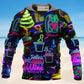 Neon Christmas Wine Hoodie For Holiday Gatherings Winter Travel And Seasonal Gifting