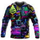 Neon Christmas Wine Hoodie For Holiday Gatherings Winter Travel And Seasonal Gifting