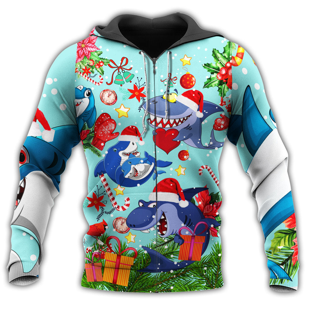 Christmas Sharks Ocean Love Hoodie For Holiday Vacations Winter Events And Everyday Comfort
