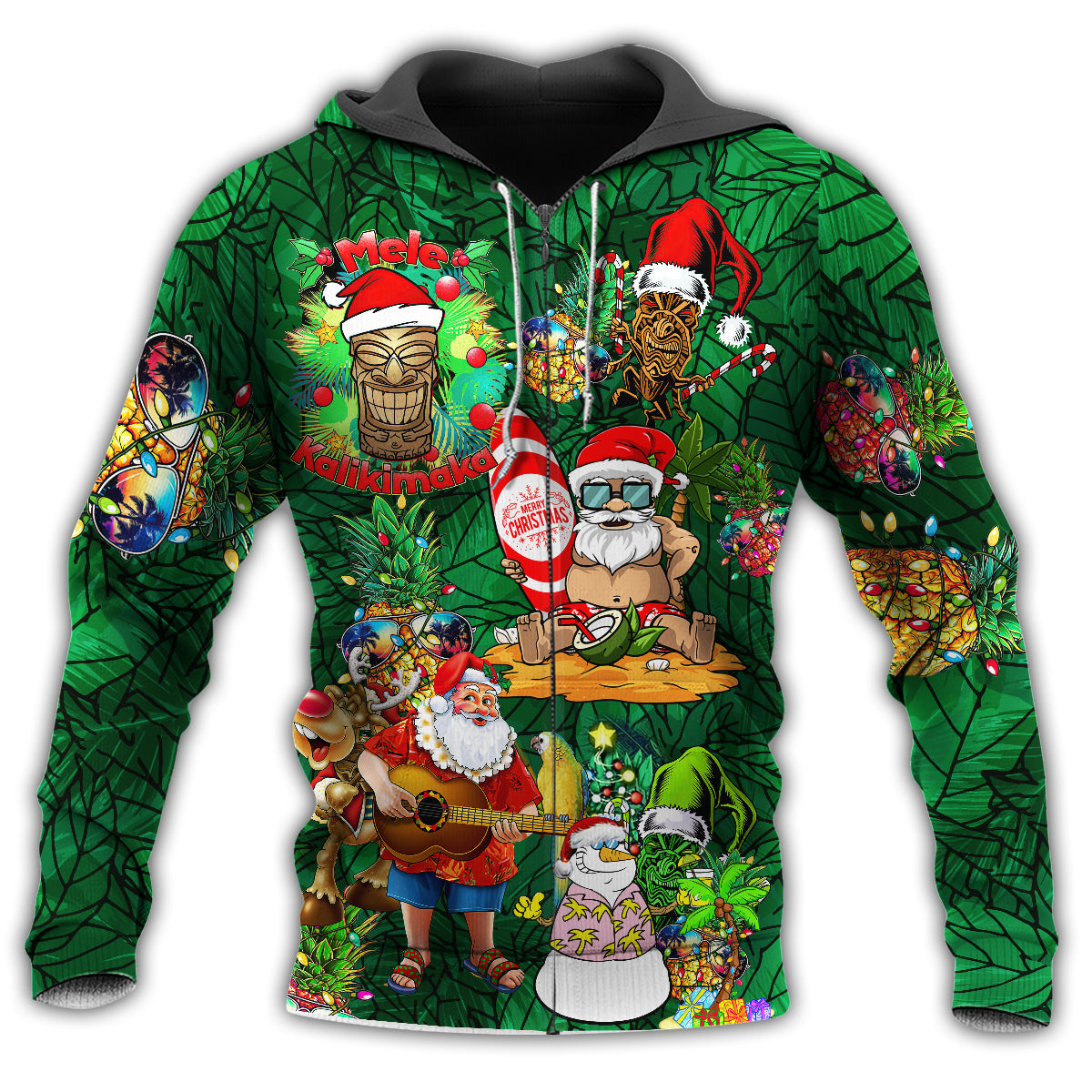 Tiki Christmas Hawaii Hoodie For Holiday Vacations Winter Events And Everyday Comfort