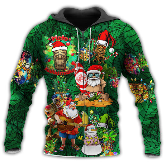 Tiki Christmas Hawaii Hoodie For Holiday Vacations Winter Events And Everyday Comfort