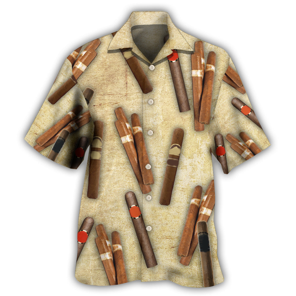 Cigar Therapy Humor Hawaiian Shirt For Summer Vacation, Beach Travel, And Casual Wear