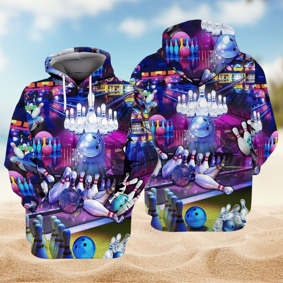 Classic Purple Bowling Hoodie For Weekend Fun Casual Layering And Relaxed Daily Outfits