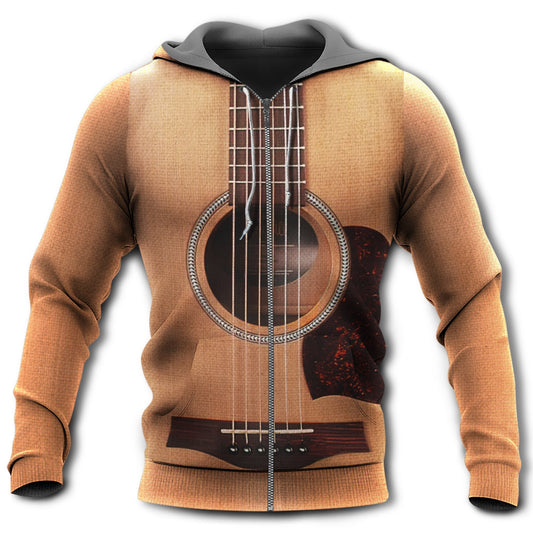 Classic Vintage Wooden Guitar Hoodie For Music Enthusiasts Seasonal Events And Thoughtful Gifts