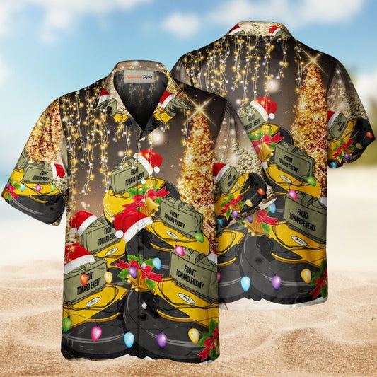 Claymore Christmas Hawaiian Shirt For Winter Celebrations, Beach Travel, And Relaxed Holiday Wear