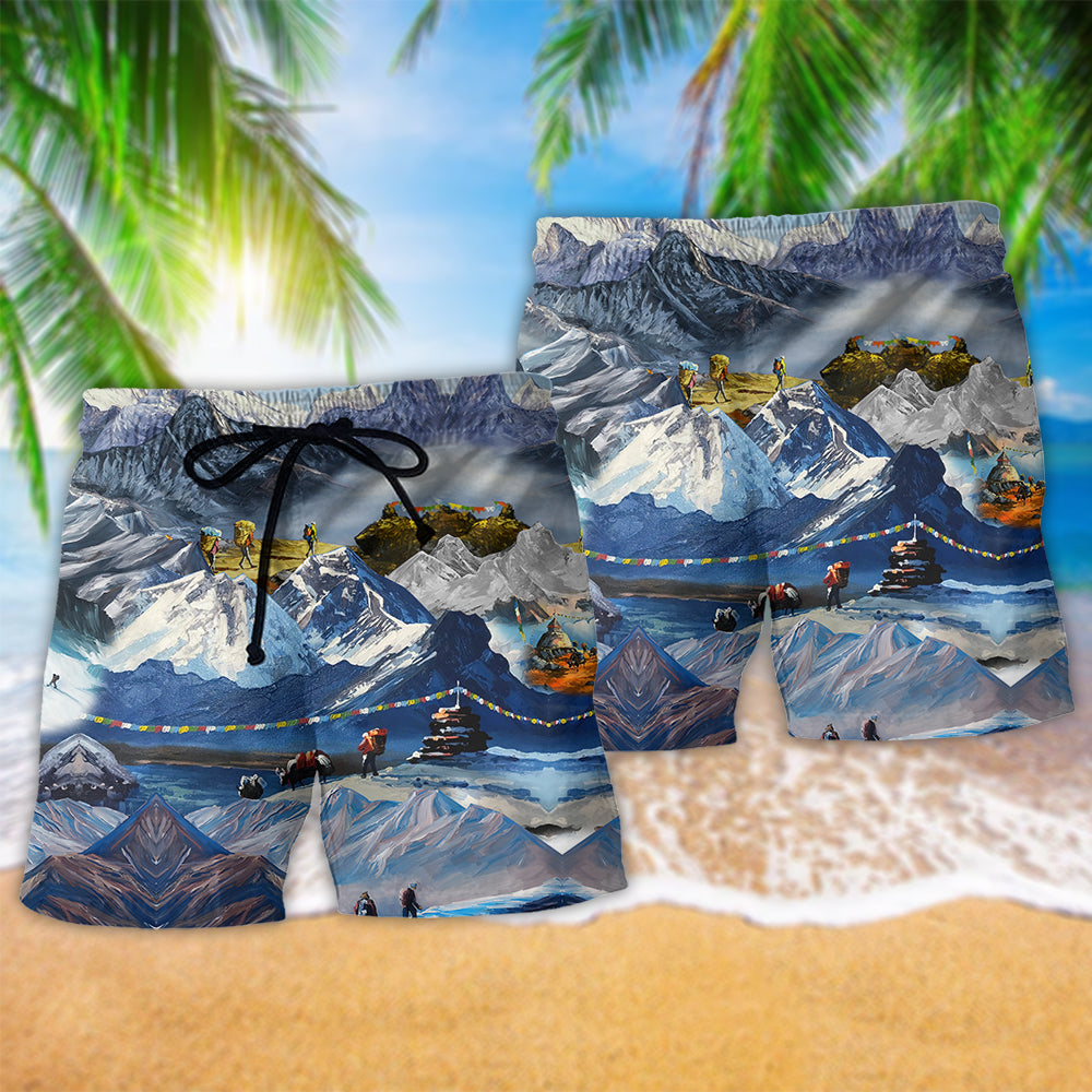 Mountain Adventure Inspirational Beach Shorts For Coastal Adventures And Relaxed Summer Wear