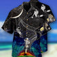 Astronaut Galaxy Climbing Moon Hawaiian Shirt Artwork Detail For Resort Trips And Outdoor Activities
