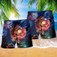 Time Flies Galaxy Clock Mystery Beach Shorts Pattern View For Vacation Travel And Outdoor Fun