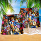 Clown And Duck Happy Everyday Funny Hawaiian Beach Shorts For Relaxed Warm Weather Wear