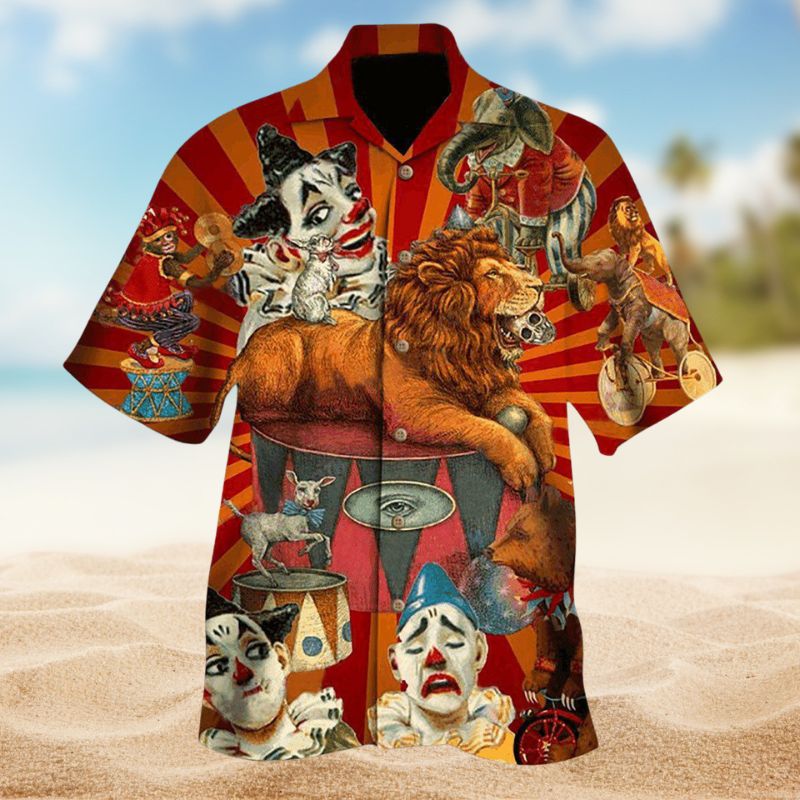 Cheerful Clown Hawaiian Shirt For Beach Days, Summer Outings, And Thoughtful Gift Giving