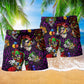 Clown Beach Shorts Pattern Detail For Resort Wear And Lightweight Summer Style