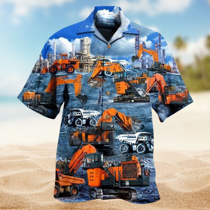 Dark Coal Support Sit Hawaiian Shirt For Resort Trips, Coastal Parties, And Warm Weather Style
