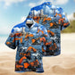 Dark Coal Support Sit Hawaiian Shirt For Resort Trips, Coastal Parties, And Warm Weather Style