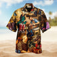 Vintage Skull Artwork Hawaiian Shirt Pattern Detail For Thoughtful Gifting