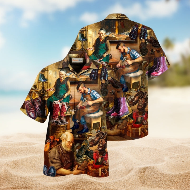 Vintage Skull Artwork Hawaiian Shirt Design View For Summer Travel