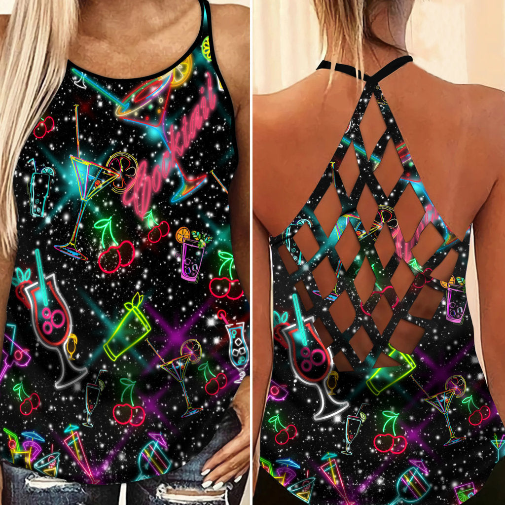Cocktail Hot Summer Hollow Tank Top For Studio Workouts And Casual Wear