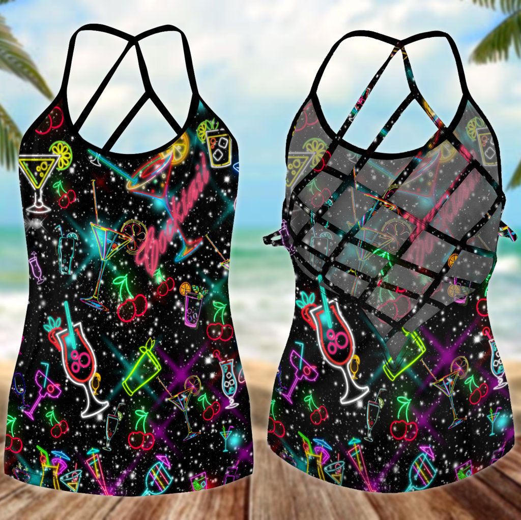 Cocktail Hot Summer Hollow Tank Top For Studio Workouts And Casual Wear