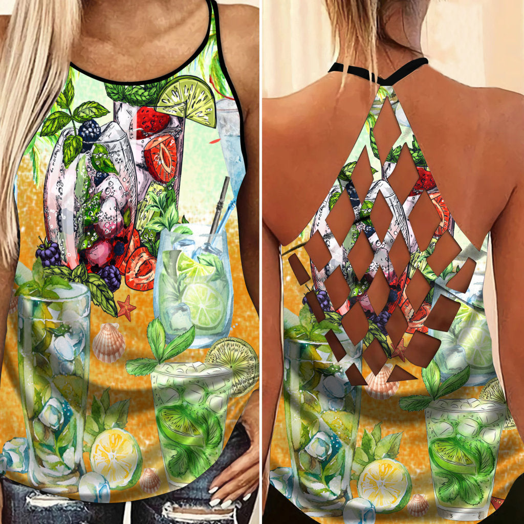 Cocktail Hot Summer Hollow Tank Top For Active Lifestyles And Weekend Style