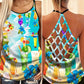Cocktail Hot Summer Hollow Tank Top For Fitness Sessions And Summer Events