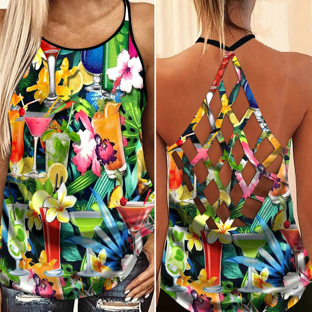 Cocktail Hot Summer Hollow Tank Top For Summer Outings And Everyday Comfort