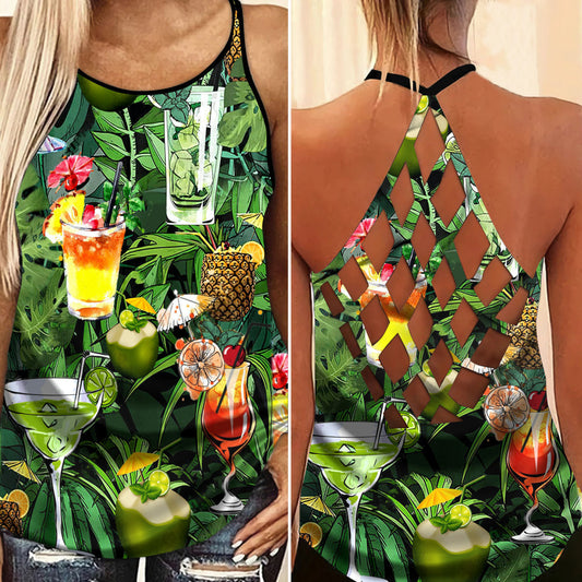 Cocktail Hot Summer Hollow Tank Top For Fitness Activities And Relaxed Style