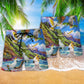 Cockatoo Ocean Landscape Beach Shorts Pattern Detail For Casual Summer Plans And Comfortable Daily Wear