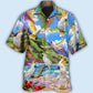 Elegant Cockatoo Landscape Hawaiian Shirt For Coastal Travel, Casual Events, And Comfortable Summer Wear