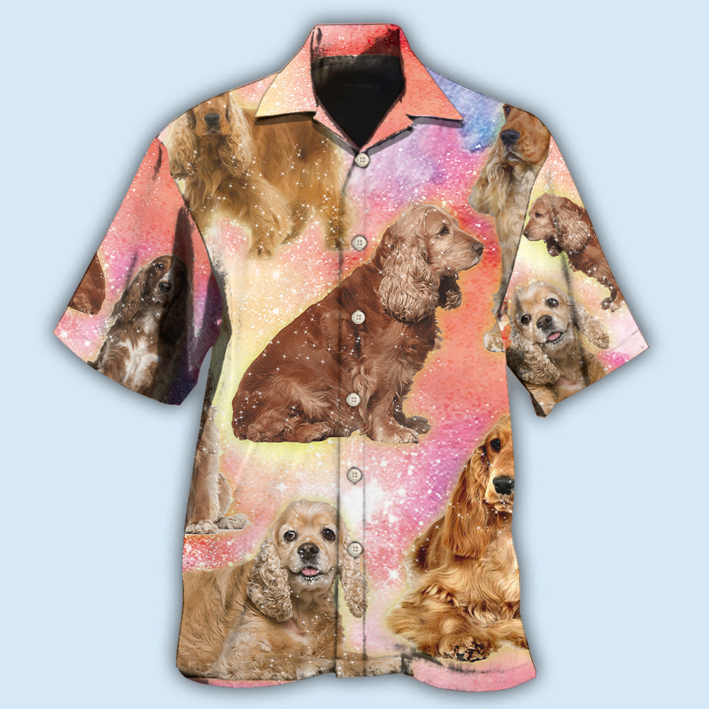 Dog Cocker Spaniel Blur Hawaiian Shirt Design View For Resort Travel And Thoughtful Gifting