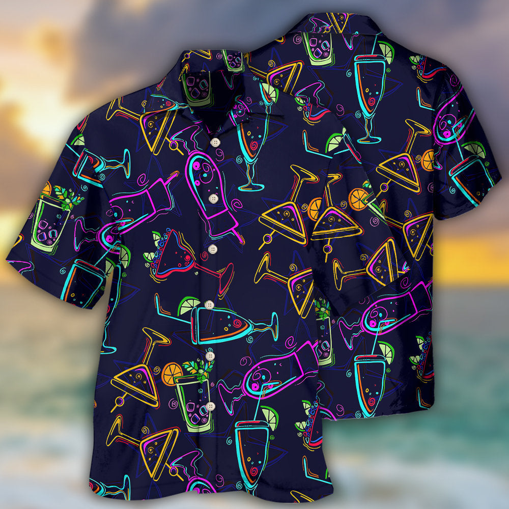 Bring Cocktail Party Hawaiian Shirt For Tropical Holidays, Outdoor Gatherings, And Everyday Comfort