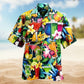 Traditional Heritage Portrait Red Hawaiian Shirt Fabric Pattern Detail For Coastal Travel