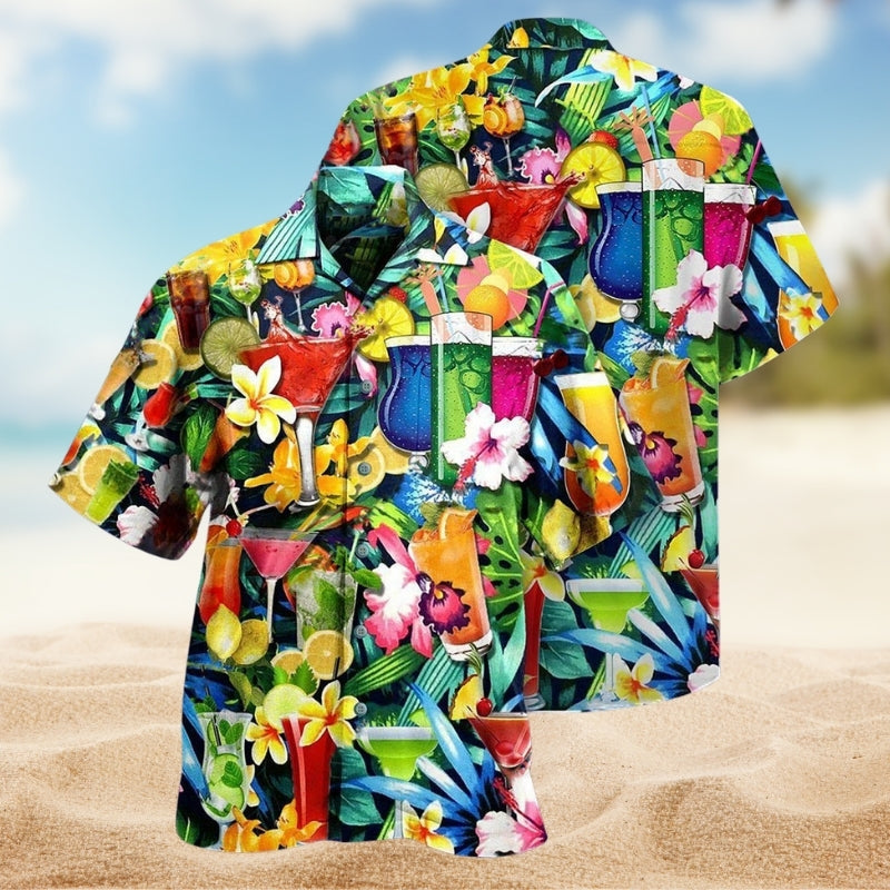 Traditional Heritage Portrait Red Hawaiian Shirt Button Front Artwork For Island Holidays