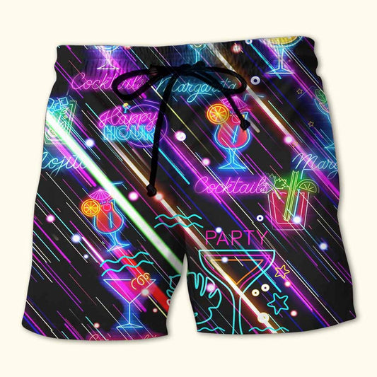 Cocktail Party Night Glam Beach Shorts For Coastal Adventures And Relaxed Summer Wear