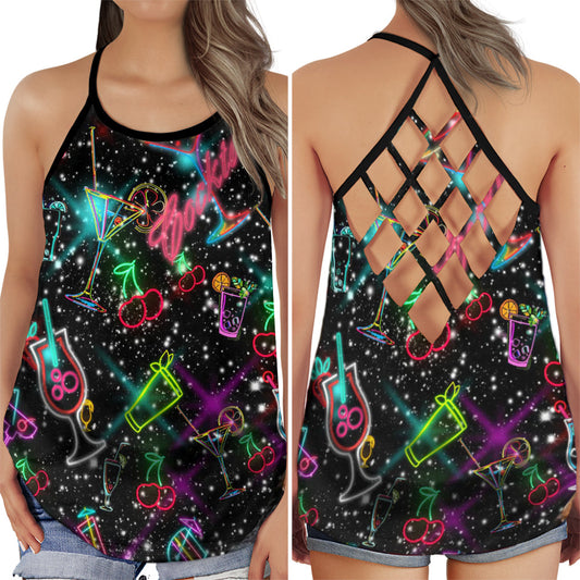 Cocktail Summer Heat Refreshing Hollow Tank Top For Yoga Workouts And Casual Wear