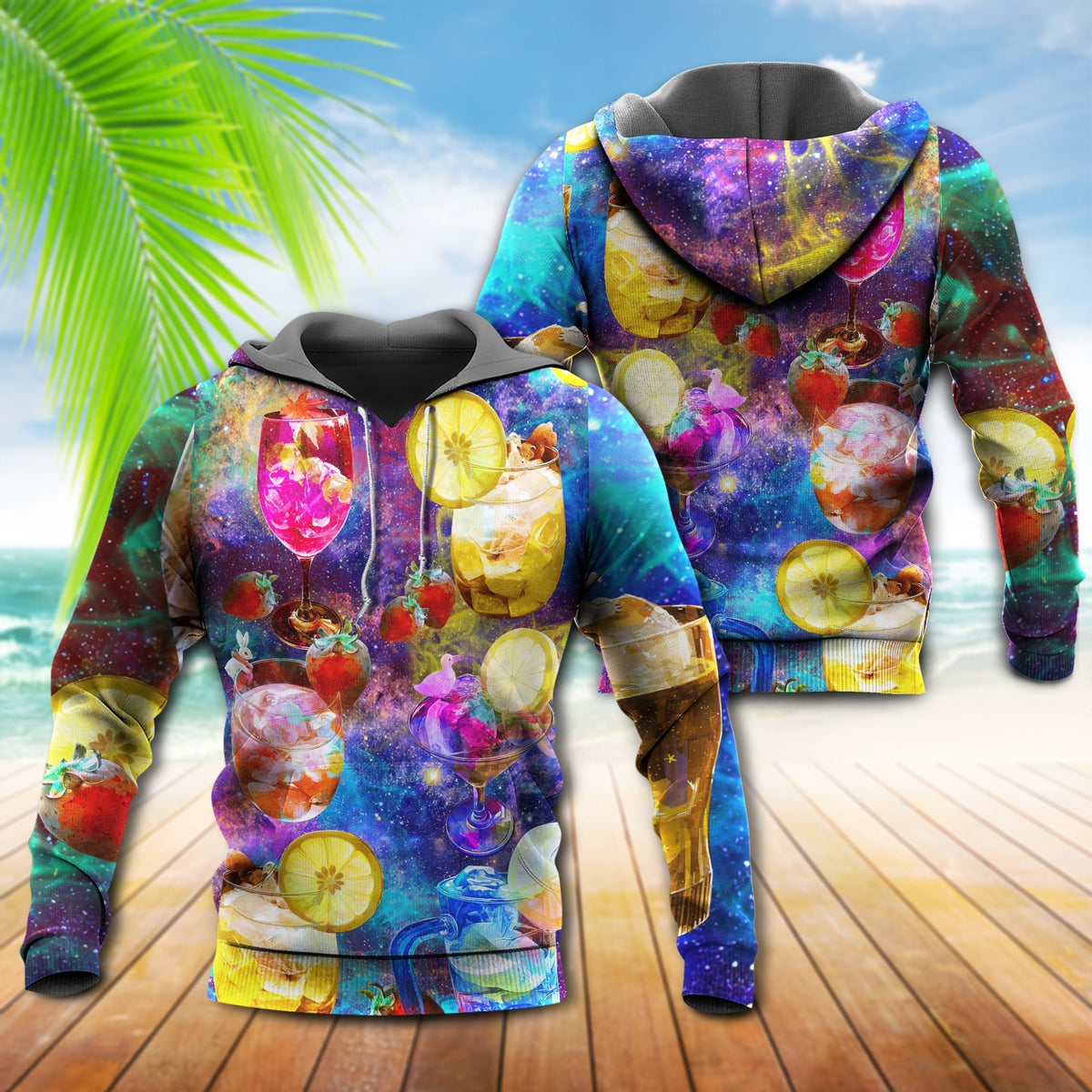 Cocktail Life Crazy Mix Hoodie For Weekend Adventures Casual Style And Relaxed Comfort