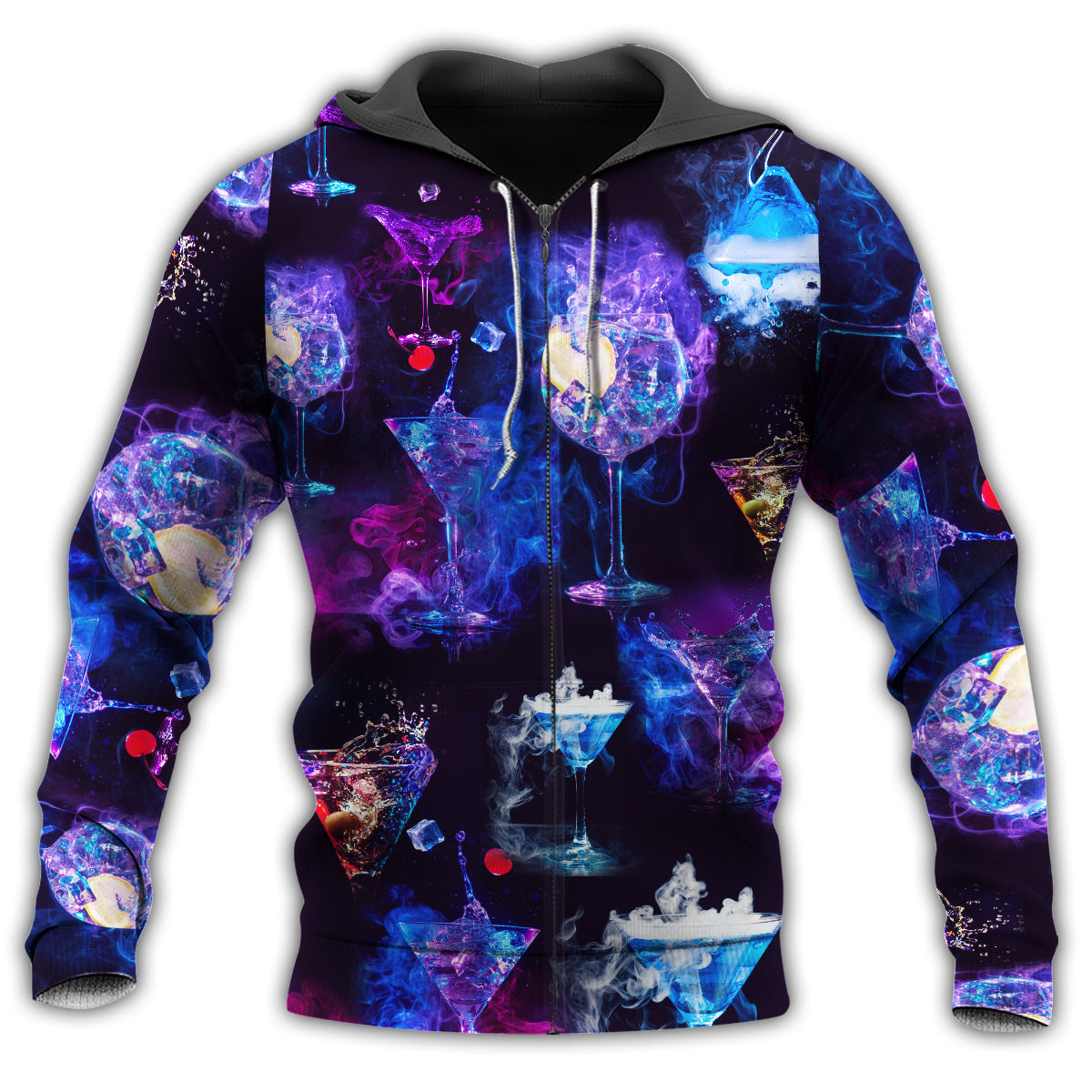 Purple Moon Cocktail Mystery Hoodie For Casual Street Style Travel And Daily Comfort