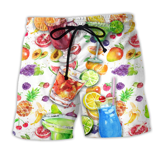 Colorful Summer Cocktail Beach Shorts For Beach Days And Comfortable Daily Use