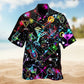 Cute Christmas Penguin Holiday Hawaiian Shirt Pattern Detail For Casual Outings